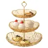 Bandeja de frutas multicapa transfronteriza para uso doméstico, bandeja de dulces para mesa de centro de sala de estar, bandeja de exhibición para pasteles y bocadillos, bandeja de frutas de alta gama para recepción