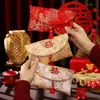2026 Tecido para Casamento Envelopes Vermelhos, Novo Estilo de Casamento de Alto Padrão, Espessado, para Dar Presentes, Pacotes Vermelhos para Presentes de Casamento