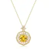 Nuevo Collar Huevo de Paloma Tesoro de Color de Amazon Moda Lujo Anillo de Diamante de Alto Carbono Pendientes Colgantes Ovalados Venta al por Mayor