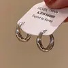 Pendientes para Mujer, Pendientes Franceses de Alta Gama, Nuevos Pendientes de Aro Plateados Populares, Pendientes, Pendientes, Pendientes de Aro Lisos de Moda