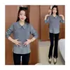 Camisa falsa de dos piezas estilo occidental para reducir la edad, mujer, principios de Otoño 2023, popular este año, nueva, bonita, top pequeño, camisa pequeña