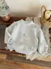 Roupas Infantis Coreanas Suéter para Meninas Primavera e Outono Novo Estiloso Menina Estilo Coreano Moda Infantil Tricô com Laço