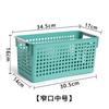 Cesta de almacenamiento de escritorio, cesta de almacenamiento rectangular hueca para refrigerios, caja de almacenamiento para artículos diversos, cesta de plástico, cesta de almacenamiento