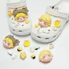 Lazo de gatito, estrella de cinco puntas, bonita decoración para zapatos, hebilla decorativa a cuadros retro, hebilla tridimensional de dibujos animados para zuecos, DIY