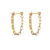 Sensación de diseño francés con estilo retro de Hong Kong, cadena de borlas guapa y genial de oro de 18 quilates, nuevos aretes 2022, joyería para mujer