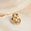 Suministro de Comercio Exterior Transfronterizo Xiyin De Venta Caliente Shengxi Acero Inoxidable Incrustado de Diamantes Anillo de Estilo Lujo Ligero de 5 mm Joyería