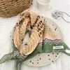 Bufanda Pequeña de Seda a Rayas Artísticas de Estilo Japonés para Mujer, Delgada Pastoral Versátil Casual Estilo Urbano Lindo Pañuelo para la Cabeza Accesorio para el Cabello