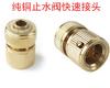 Conector de pistola de agua, conector de tubería de agua, conector de parada de agua de cobre, conector rápido de cobre de 1/2 pulgada, suministros para lavado de autos