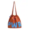 2026 Nuevo Estilo Coreano Bolsa de Nylon con Cordón para Mujer Bolsa Tote de Gran Capacidad Versátil para Viajes Diarios Bolso de Hombro Único Bolso de Mano de Almacenamiento