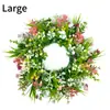 1 Peça Guirlanda Artificial de Flores Silvestres de Primavera para Porta da Frente  Guirlanda Floral Colorida Estilo Fazenda com Flores Artificiais Mistas e Folhagens para Decoração de Parede Interna e Externa, Cabana Rústica, Casamento, Dia das Mães, Formatura, Decoração de Casa o Ano Todo