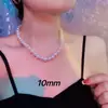 Zhenduo cuentas de vidrio de cáñamo doble capa apiladas de alta calidad para mujer retro shi casa cadena de clavícula otoño e invierno collar de suéter de perlas