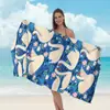Toalha de Praia Estampada Transfronteiriça, Xale de Praia de Microfibra para Adultos, Toalha de Banho Absorvente de Água de Secagem Rápida, Toalha para Esportes Aquáticos