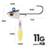 Taiyu Kit com 6 Anzóis com Cabeça de Chumbo Isca de Pesca com Cauda em T Envolvida em Chumbo Iscas Artificiais Macias Isca Luminosa para Pesca em Mar Fabricante Atacado