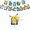 Nueva Bandera de Cumpleaños Infantil Colgante con Dibujos Animados de Pikachu, Frozen, Spider-Man, Gato Kt, Banderín de Decoración para Fiesta
