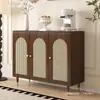 Aparador de Mimbre Francés Tejido Armario de Almacenamiento Armario de Almacenamiento de Cocina Armario de Té para el Hogar Zapatero de Pie para el Hogar Entrada