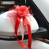 Decoração lateral de carro de casamento mais vendido transfronteiriço, decoração de espelho retrovisor, maçaneta de porta, itens de casamento, desconto por grande quantidade