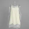 Vestido de Alça Patchwork de Renda Transfronteiriço Estilo Europeu e Americano Verão 2026 Novo Vestido de Alça Chic Relaxado com Acabamento em Renda
