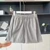 [En Stock] Pantalones Cortos de Yoga Casuales Versátiles de Verano para Mujer, Ajuste Holgado Adelgazante, Cintura Elástica con Cordón, Secado Rápido