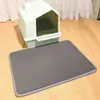 Alfombrilla para caja de arena de gato de doble capa para evitar que la arena se derrame, alfombrilla anti-salpicaduras para arena de gato, alfombrilla de suelo para mascotas, alfombrilla para control de arena de gato