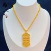 Tienda de oro con palabra de la suerte hueca Ruyi ábaco cobre chapado en oro colgante collar cuentas cadena de suéter giratoria al por mayor