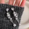 Brincos de noiva de alta qualidade Zircon Feminino Luz de Luxo Vintage Elegante Nicho Brincos de Noiva de Casamento Brincos de Pérola Francesa