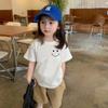 Moda Verão Casual Infantil Masculino e Feminino Meninas Bonitas Manga Curta Meninos Desenho Animado Camiseta de Verão Versátil Larga