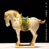 Cavalo Tang Sancai chegou com sucesso decoração de corredor estilo chinês em cerâmica arte de mesa presente de inauguração presente comercial