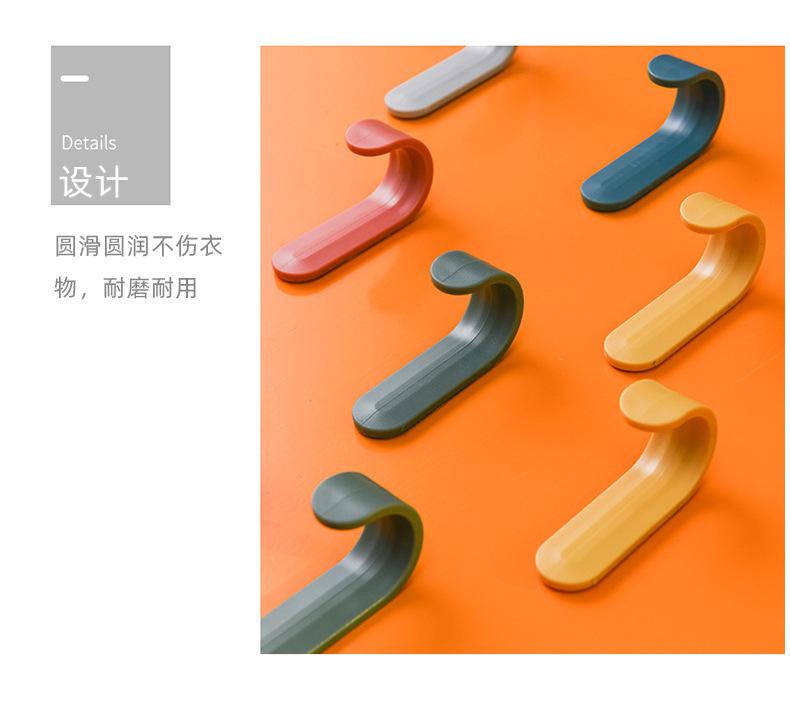 北欧免打孔挂钩简约无痕粘钩塑料挂钩家用强力粘胶钥匙帽子挂衣钩