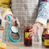Abrelatas de Ahorro de Mano de Obra, Abrelatas y Botellas Multifuncional Cuatro en Uno, Abretapas Manual Antideslizante de Cocina
