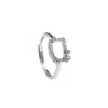 Tiktok Kuaishou Hello Kitty Kt Gato Cady Anillo Diseño de Nicho Ins Estilo Minimalista Lindo Anillo Dropshipping