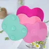 Cepillo de Limpieza Popular Transfronterizo de Silicona para Manzana con Ventosa Herramienta de Brocha de Maquillaje Almohadilla de Limpieza Portátil en Stock Almohadilla de Limpieza para Manzana