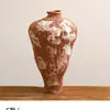 Vaso de Cerâmica Rústica Vintage Elegante Silencioso para Bancada Arranjo de Flores Ornamentos de Arte Moderna Espaço de Hospedagem Vasos Decorativos
