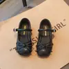 Sapatos de Princesa com Laço para Meninas 2026 Primavera/Verão Novos Fashionáveis Versáteis Casuais Sapatinhos Mary Jane de Couro