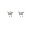 Pendientes Pequeños Mini Abeja Perla Aguja de Plata S925 Pendientes Versátiles Estilo Minimalista Circonita Microincrustada Exquisitos para Mujer