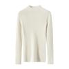 Suéter 100% Cachemira Pura Cuello Medio Alto para Mujer Base Otoño e Invierno Nuevo Top Jersey Slim-fit