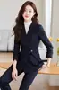 XZ126-tallas grandes para mujer Estilo Entrevista de Trabajo y Commuter Negro Cintura Manga Larga chica rellenita Chaqueta de Traje Profesional