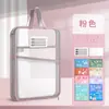 Bolsa de Asignatura en Forma de L Maletín Bolsa para Documentos Cremallera de Asignatura Malla Estéreo Apertura Grande Almacenamiento para Estudiantes Bolsa para Libros para el Inicio de Clases
