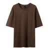 Gola Traseira Masculina e Feminina Tamanho Grande Solta Casual Algodão Camiseta Verão Novo Ombro Caído 14 Cores Opcionais Blusas de Manga Curta