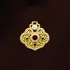 Colgante de Candado Ruyi Calado con Diseño Hueco de Circonita Chapada en Oro Antiguo, Collar de Ramas Doradas y Hojas de Jade, Mismo Estilo que los Collares de Tienda de Oro, Cadena para Clavícula de Mujer