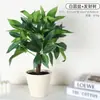 Plantas Verdes Simuladas, Árbol del Dinero de Lujo Accesible y Elegante, Adornos de Decoración para Sala de Estar Interior, Plantas Artificiales en Maceta, Paisajismo, Flores Artificiales, Plantas Biónicas