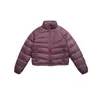 Jaqueta puffer feminina leve de inverno com capuz curta, jaqueta acolchoada, casaco quente repelente à água, jaqueta estilo esportivo 13806