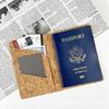 Etiqueta clásica para equipaje de viaje con grano de corcho, etiqueta antipérdida de lujo accesible de alta gama, con logotipo personalizable.