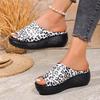 Comercio Exterior Talla Grande 36-44 Chanclas de Cuña para Mujer Verano 2025 Plataforma Europea y Americana Boca de Pez Moda Exterior Sandalias de Suela Gruesa