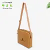 Bolsa Transversal Média de Papel Kraft Hidrossolúvel Bolsa de Casal Bolsa Carteiro Bolsa de Mão Zíper Lona Casual Processamento Personalização