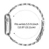 Adecuado para Apple Watch 11D Letras Brillantes Tres Perlas Metálicas Nueva Correa de Reloj de Acero Inoxidable iWatch