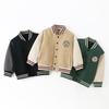 Jaqueta de Baseball Infantil Primavera e Outono Jaqueta de Baseball Esportiva para Meninos e Meninas Terry Estilo Japonês Roupa Infantil Excelente