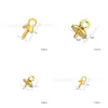 Acero Inoxidable Chapado en Oro Real de 18K Ojo de Oveja Perla para Uñas Colgante Accesorios Hebilla de Conexión con Perlas No Descolorante Joyería Hecha a Mano DIY