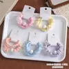 2 Peças de Elásticos de Cabelo de Pérola com Renda de Tecido, Cordas de Cabelo para Meninas Doces, Acessórios de Cabelo para Supermercado, Elásticos para Rabo de Cavalo Alto