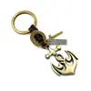 Presentes Criativos, Chaveiros Personalizados de Liga de Zinco com Nota Musical, Argolas de Chave Retrô de Couro de Vaca Trançado Dourado, Itens Promocionais