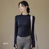 Conjunto de yoga esportivo para corrida com zíper, fino, plus size (100kg), de manga comprida, secagem rápida, para primavera e verão, para mulheres